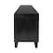 Homeroots 82in Brown and Black Solid Wood Three Drawer Sideboard with Two Doors 380256 - alternate 4
