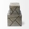 Homeroots 11" Gray Solid Wood Box With Lid 392584 - alternate 4