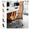 Leisuremod Aleen High-Back Office Chair in Upholstered Leather and Iron Frame, Swivel and Tilt, Acorn Brown AOT19LBRL - alternate 2