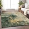 Homeroots 3' X 5' Fern Green And Gold Abstract Washable Indoor Outdoor Area Rug 603053 - alternate 3