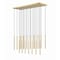 Z-Lite Forest 23 Light Linear Chandelier, Modern Gold, 54 In W 919MP24-23L-MGLD-LED - alternate 3