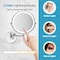 Fab Glass And Mirror Rechargeable Lighted Makeup Mirror 8inch, 1x/10x Magnification 3 Color Lights Touch Screen Dim HCMK8CH - alternate 3