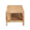 Bali & Pari Kalimantan Bohemian Light Honey Rattan and Mahogany Wood Rectangle Coffee Table 247-13686-ZORO - alternate 3
