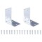 Prosource Corner Brace, 2-1/2 in L, 2-1/2 in W, 2-1/2 in H, Steel, Zinc-Plated, 2 mm Thick Material BH-606PS - alternate 1
