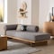Baxton Studio Bertille Left-Arm Chaise Lounge with Solid Wood Base 262-14454-ZORO - alternate 4