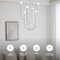 Vidalite Breeze 6-Light Matte White Chandelier, Textured Pendant Chandelier, Included LED Bulbs CE1013105 - alternate 4