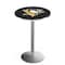 Holland Bar Stool Co 42" Stainless Steel Pittsburgh Penguins Pub Table, 36" dia. Top L214S4236PitPen - alternate 1