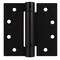 Global Door Controls 4.5 in. x 4.5 in. Matte Black Spring Full Mortise Square Corner Door Hinge with Fixed Pin CPS4545-US19 - alternate 1