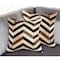 Homeroots Set of Two 18" Black Brown and Beige Chevron Cowhide Throw Pillows, 2PK 544590 - alternate 1