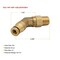 Mytee Products 45-DEGREE DOT Brass 3/8 inOD X 1/4 inNPT Male Non-Swivel Elbow Air Brake 5PK MP-ABF-45ELBOW3814 - alternate 3