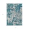 Homeroots 9' X 12' Teal Blue Gray And Ivory Abstract Washable Indoor Outdoor Area Rug 598002 - alternate 3