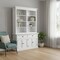 Homeroots 87" White Solid Wood Adjustable Four Tier Bookcase 397123 - alternate 3