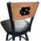 Holland Bar Stool Co 36" Blk Wrinkle North Carolina Swivel Bar Stool, Laser Engraved Back L03836BWMedMplANorCarBlkVinyl - alternate 1