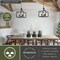 Vaxcel Pratt 3-Light Open Frame Cage Pendant Light, Matte Black , Farmhouse, 15-In. Wide P0469 - alternate 3
