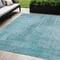 Homeroots 5' X 8' Aqua Teal Blue And Gray Abstract Washable Indoor Outdoor Area Rug 587255 - alternate 1