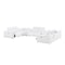 Homeroots White Leather Modular U Shaped Ten Piece Corner Sectional With Console 643935 - alternate 2