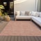 Homeroots 5' X 8' Copper And Ivory Geometric Washable Indoor Outdoor Area Rug 602354 - alternate 2