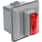 Edwards Signaling Horn Strobe, Horn, Continuous, 24 V AC, 24V DC, 90 dB, Thermoplastic, Gray Housing, Red Lens 868STRR-AQ - alternate 1