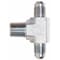 Gates MALE JIC 37 FLARE ON RUN TO MALE PIPE NPTF - TEE SAE TO SAE G60551-0404 - alternate 2