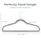 Serenelife Velvet Hangers, Non-Slip, 360 Deg Swivel Hook, Ultra-Thin, Lightweight Velvet Hangers, Gray, 50PK SLHVELGRY50 - alternate 2