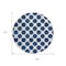 Homeroots 8' Navy Blue And Ivory Round Polka Dot Washable Indoor Outdoor Area Rug 614925 - alternate 4