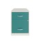 Space Solutions 14.25 in W 2 Drawer Vertical File Cabinet W/ Accessory Drawer, Pearl White / Teal 25970 - alternate 2