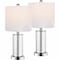 Jonathan Y Amner 20.5" Glass Modern Contemporary Fillable Glass LED Table Lamp, Chrome, 2PK JYL8508C-SET2 - alternate 1
