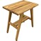 Homeroots 18" X 18" Brown Solid Wood Rectangular Shower Bench 383355 - alternate 1