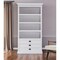 Homeroots 75" White Solid Wood Four Tier Bookcase 397124 - alternate 2