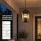 Euri Lighting Bronze LED Hanging Lantern with Flickering Flame, Dual Modes, Water Glass, Wall Switch EHL-130W-MD - alternate 1