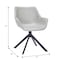 Leisuremod Markley Swivel Leather Dining Arm Chair with Iron Legs, 2PK ESCBL-26-LGR2 - alternate 3
