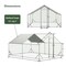 Wrightmaster 10 ft. x 13 ft. x 6.56 ft. Galvanized Wire Chicken Coop w/ Waterproof and Anti-Ultraviolet Cover Wa ZR-184737 - alternate 4