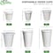 Ecoquality 8oz White Disposable Paper Coffee Cups with White Flat Lids - For Office, and Travel, 100PK B0DZ8B2TXZ - alternate 2