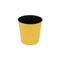 Homeroots 5in Yellow Recycled Plastic Indoor Outdoor Round Pot Planter 488322 - alternate 2