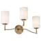 Nuvo Liam, 3 Light Vanity, Burnished Brass, White Opal Glass 60/8203 - alternate 3