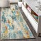 Jonathan Y Contemporary POP Modern Abstract Vintage Waterfall Blue/Cream/Yellow 2 ft. x 8 ft. Runner Rug CTP106B-28 - alternate 1