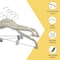 Lifemaster Velvet Skirt Hangers, Adjustable Clips, 360 Deg Swivel Hook, Non-Slip, Holds 10 lbs, Ivory, 10PK LMVSH10IV - alternate 3