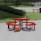 Leisure Craft Round Portable Picnic Table, Red, 46 in L T46ROP-RED - alternate 2