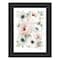 Homeroots Peony Floral Block Black Framed Print Wall Art 529830 - alternate 1