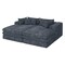 Homeroots 79" Gray Corduroy Sleeper Sofa 719549 - alternate 1