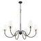 Z-Lite Claudelle 6-Light Chandelier, 46 in W, Matte Black + Modern Gold 4014-46MB-MGLD - alternate 5