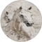 Homeroots 8' Ivory And Gray Round Horse Washable Indoor Outdoor Area Rug 618687 - alternate 2