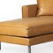 Homeroots Tan Genuine Leather L Shaped Sofa and Chaise Sectional With Toss Pillows 607314 - alternate 2
