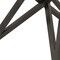 Homeroots 47" White and Gray Wood and Stainless Steel Cross Leg Base Round Top Dining Table 555176 - alternate 2