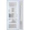 Vdomdoors Front Exterior Prehung FiberGlass Door Frosted Glass / Manux 8002 White Silk / Sidelight Exterior W MANUX8002EXD-WS-W36+12 x H80-LH - alternate 1