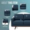 Leisuremod Chester Modern Leather Loveseat with Birch Wood Base, Navy Blue CS58NBU-L - alternate 3