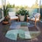 Homeroots 8' Brown Blue And Green Round Abstract Washable Indoor Outdoor Area Rug 604472 - alternate 3