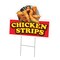 Signmission Chicken Strips Die Cut Yard & Stake outdoor plastic coroplast window, C-DC-1216-Chicken Strips19 C-DC-1216-Chicken Strips19 - alternate 1