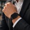 Elegani Alligator-Embossed Leather Watch Replacement Band Compatible with Apple Watch 49mm, Black LAT-BLK-49mm - alternate 2