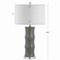 Jonathan Y Tiki 26.5" Ceramic LED Table Lamp, Grey JYL3015B - alternate 3